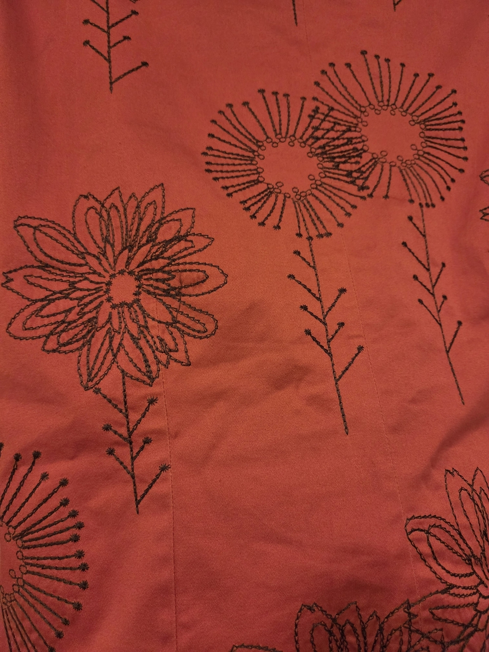 Rust Floral Cropped Jacket - Picture 5 of 5